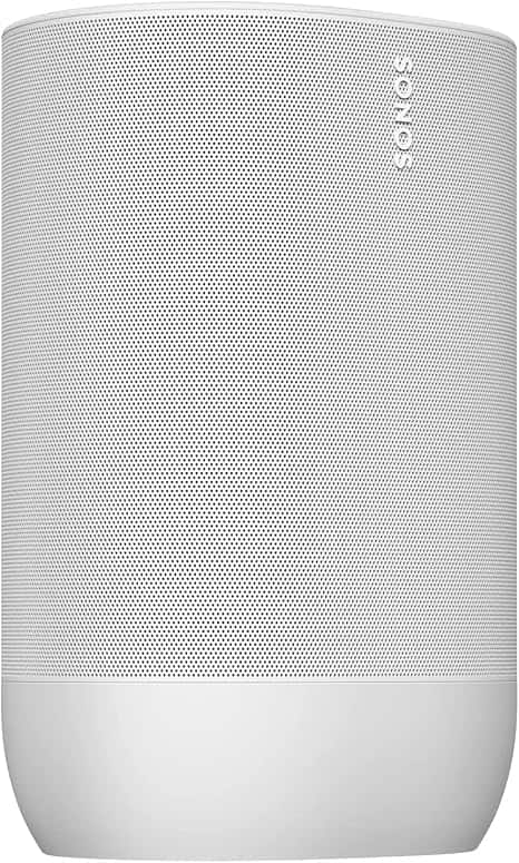 Front. Sonos - Sonos Move 1 Battery-Powered smart Speaker, Wi-Fi and Bluetooth with Alexa Built-in - White.