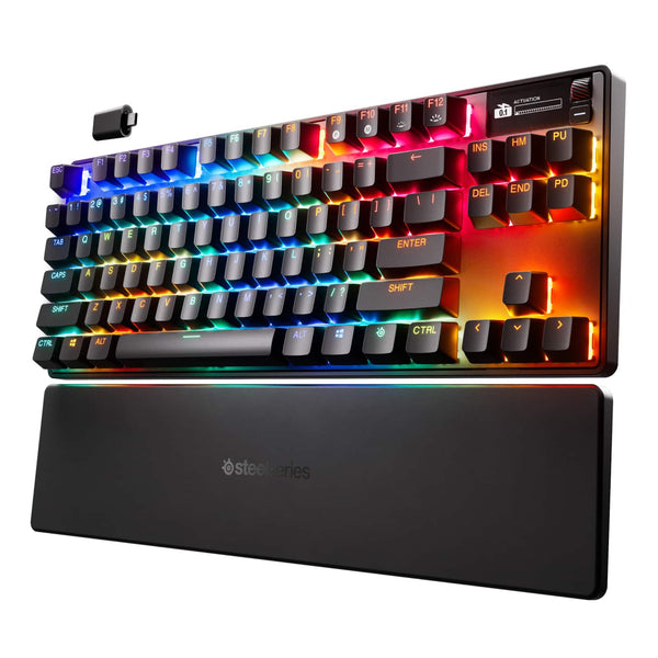 SteelSeries - Apex Pro TKL Gen 3 Wireless Mechanical OmniPoint Adjustable HyperMagnetic Gaming Keyboard with Rapid Tap - Black