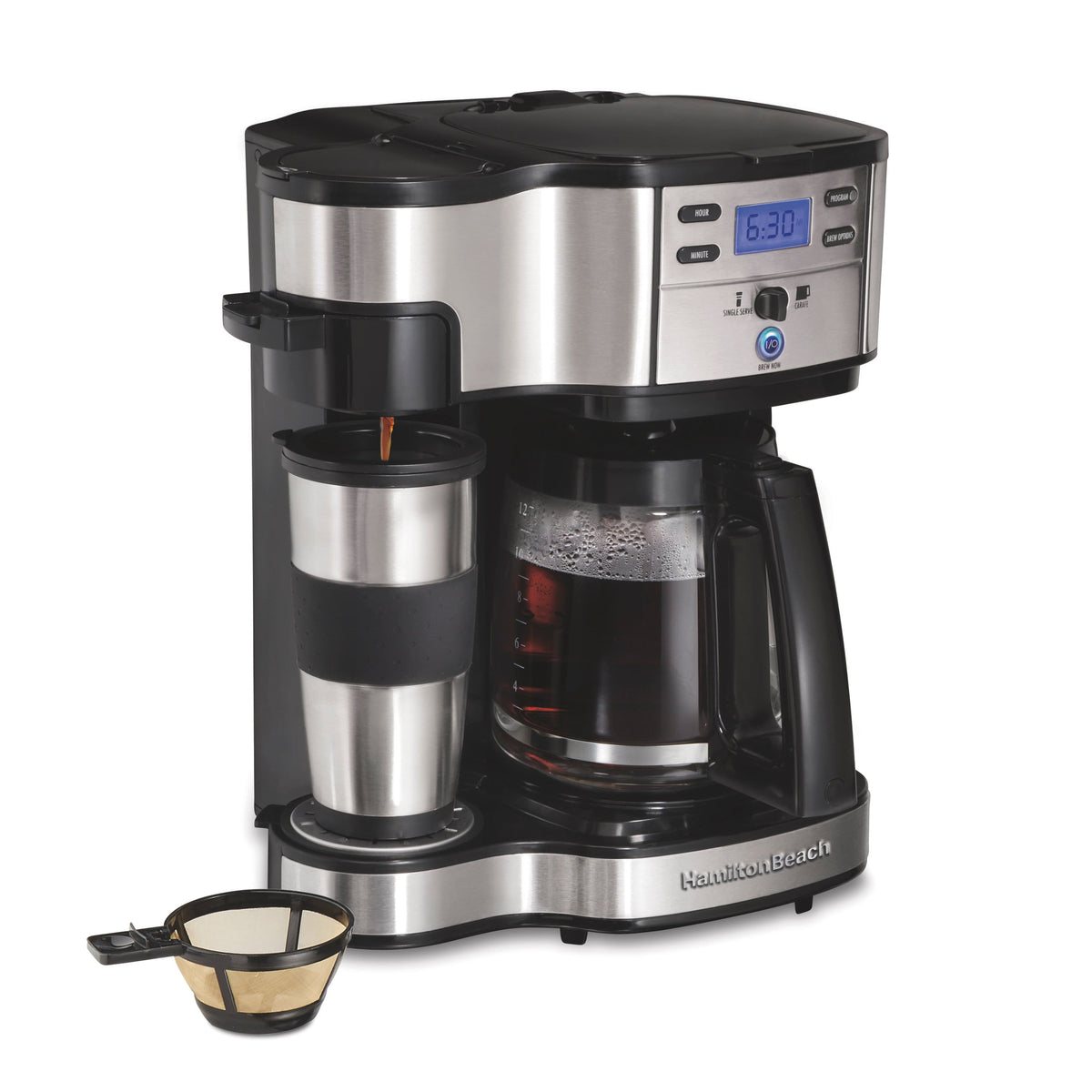 Hamilton Beach - 2-Way Programmable Coffee Maker - Black
