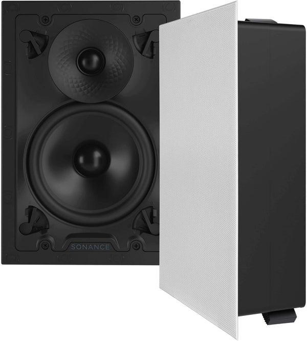 Sonance - VX62 – Visual Experience Series 6-1/2” 2-Way In Wall Speakers (Pair) - Paintable White