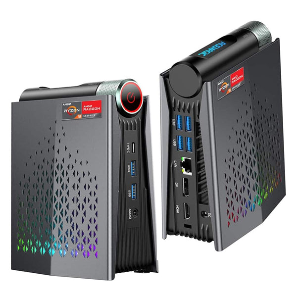 ACEMAGIC - S3A Mini Gaming PC - AMD Ryzen 7 H 255 (8C/16T,up to 4.90 GHz) - 16GB LPDDR5 RAM 512GB SSD - AMD Radeon 780M - 3-Mode - Black