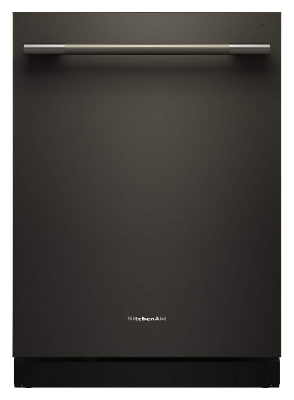 KitchenAid - 24 inch Top Control Built-In Dishwasher with 360 Max Jets Third Rack and ProDry System, 44 dBA - Black Ore