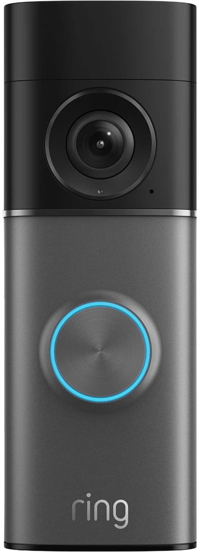Ring - Wired Doorbell Pro, Retinal 4K for ultra-clear video, 10x Zoom, Night Vision for full-color in the near dark - Deep Silver