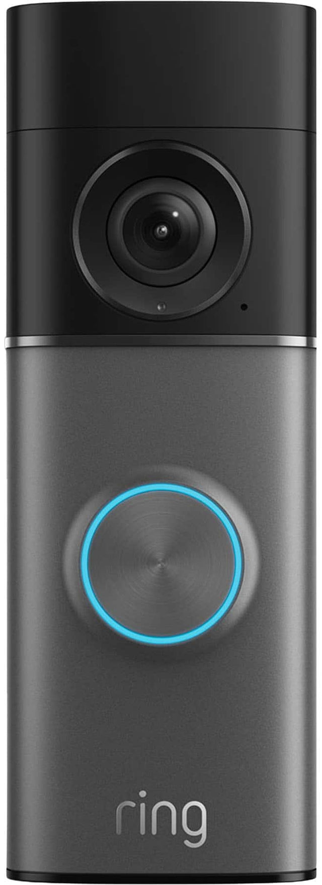 Front. Ring - Ring Wired Doorbell Pro, Retinal 4K for ultra-clear video, 10x Zoom, Night Vision for full-color in the near dark - Deep Silver.