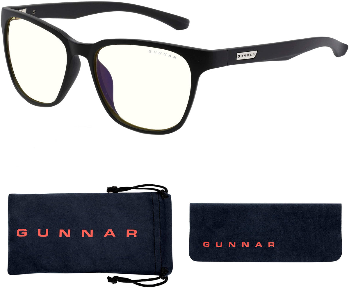 GUNNAR - Berkeley Computer Glasses with Blue Light Reduction , Clear Lenses - Onyx