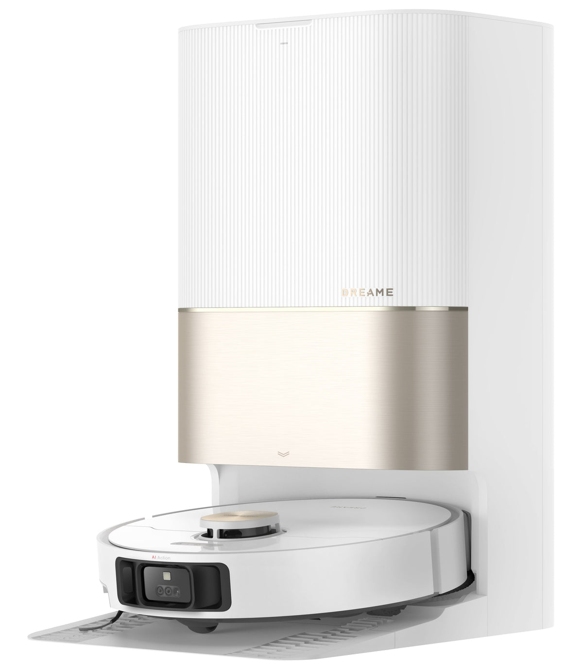 Dreame - X40 Ultra Robotic Vacuum with Removable & Liftable Mop, 12,000Pa Suction, Side Brush Extensive Cleaning, Self Cleaning - White