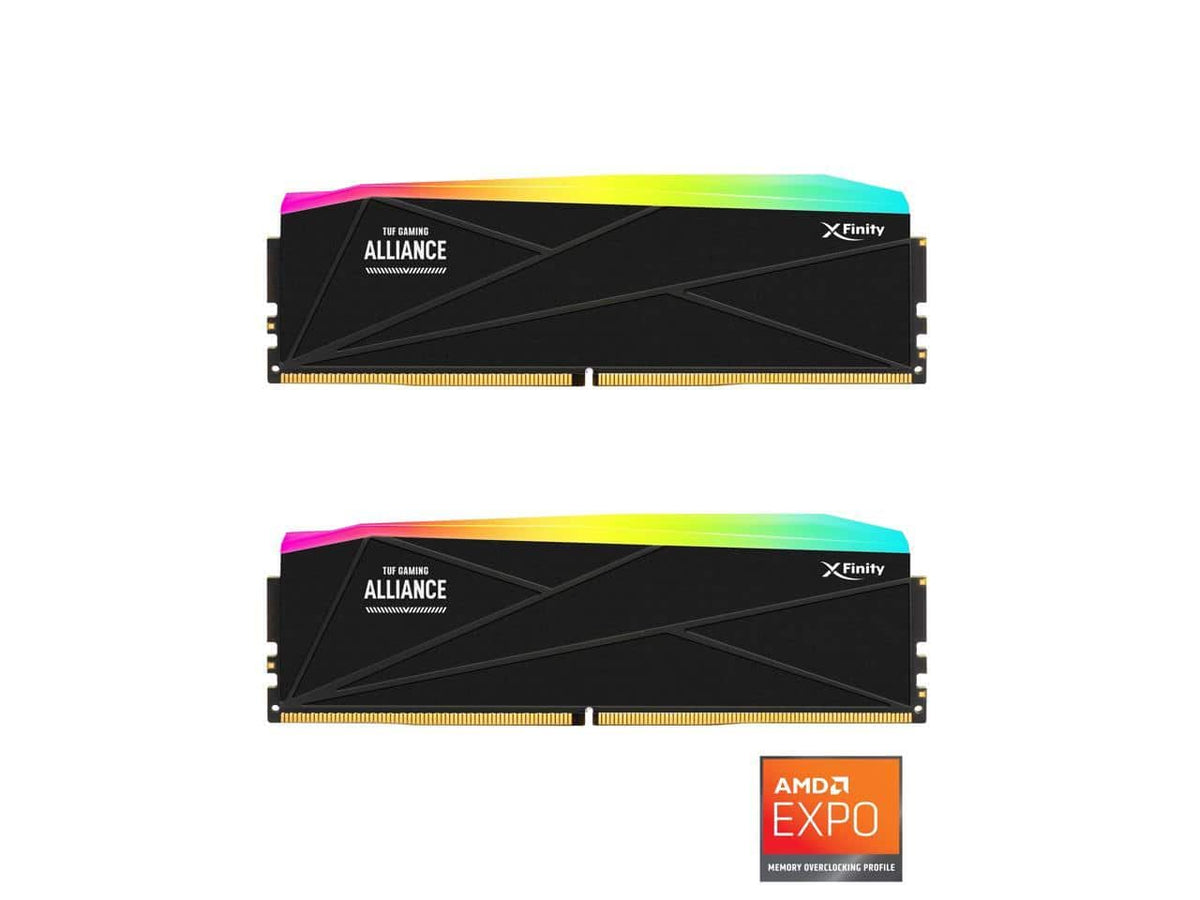 V-color - DDR5 TUF GAMING 64GB (32GBx2) 6400MHz CL32 1.4V RGB RAM - AMD EXPO, SK Hynix IC - Black