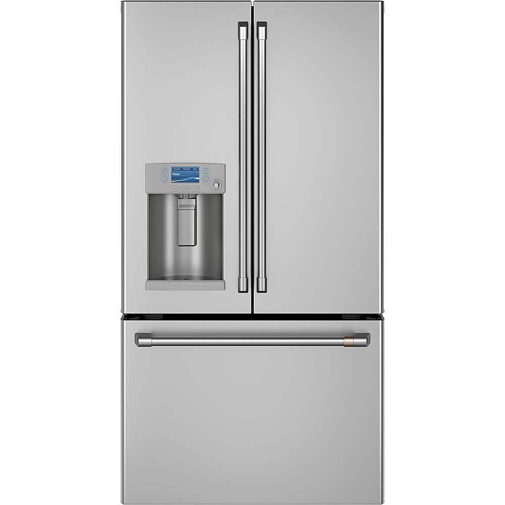 Café - 36 in. Wide 22.2 Cu. Ft. French Door Counter-Depth Smart Refrigerator with Hot Water Dispenser, Customizable - Stainless Steel