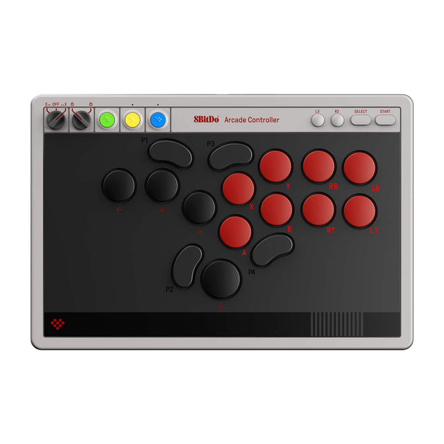 S OFF X  
8BitDo Arcade Controller  
P1 P3 Y RB LB  
P2 P4 X B RT LT A  
L3 R3 SELECT START