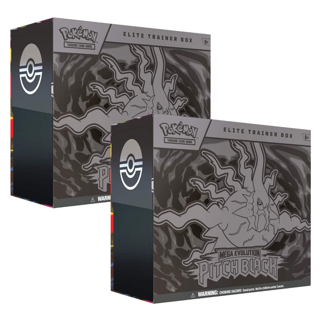 Pokémon Trading Card Game Elite Trainer Box 6+  
Pokémon Trading Card Game Elite Trainer Box 6+  
Mega Evolution Pitch Black  
Warning: Choking Hazard Small parts. Not for children under 3 years.