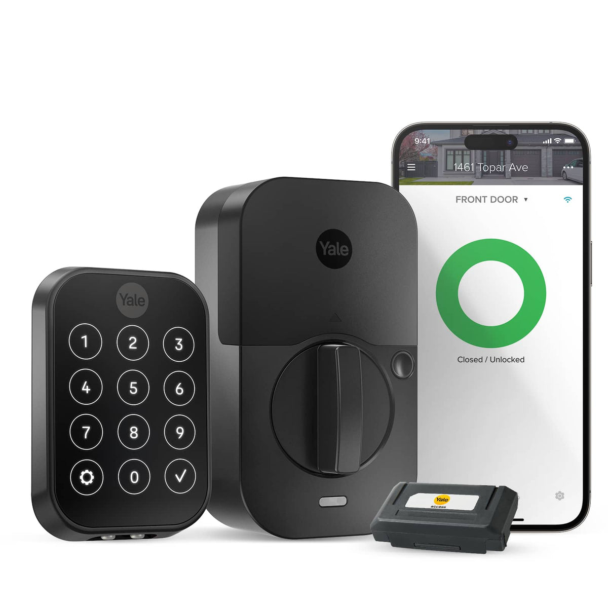 Yale - Assure Lock 2 with Wi-Fi, Touchscreen Smart Electronic Door Lock with Keyless Entry and Remote Access - Black Suede