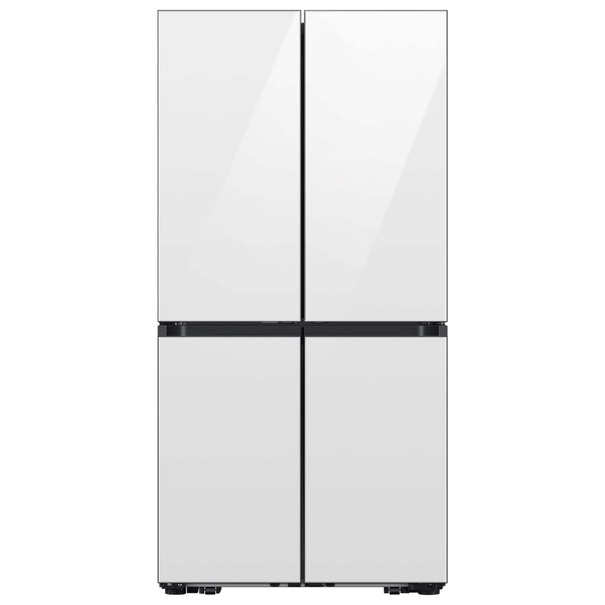 Samsung - 35 in. Wide Bespoke 22 cu. ft. Counter Depth 4-Door French Door Refrigerator with Zero Clearance Fit - White Glass