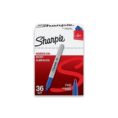 Sharpie Fine  
Marks on Most Surfaces  
Sharpie 36 CT Fine Permanent Marker