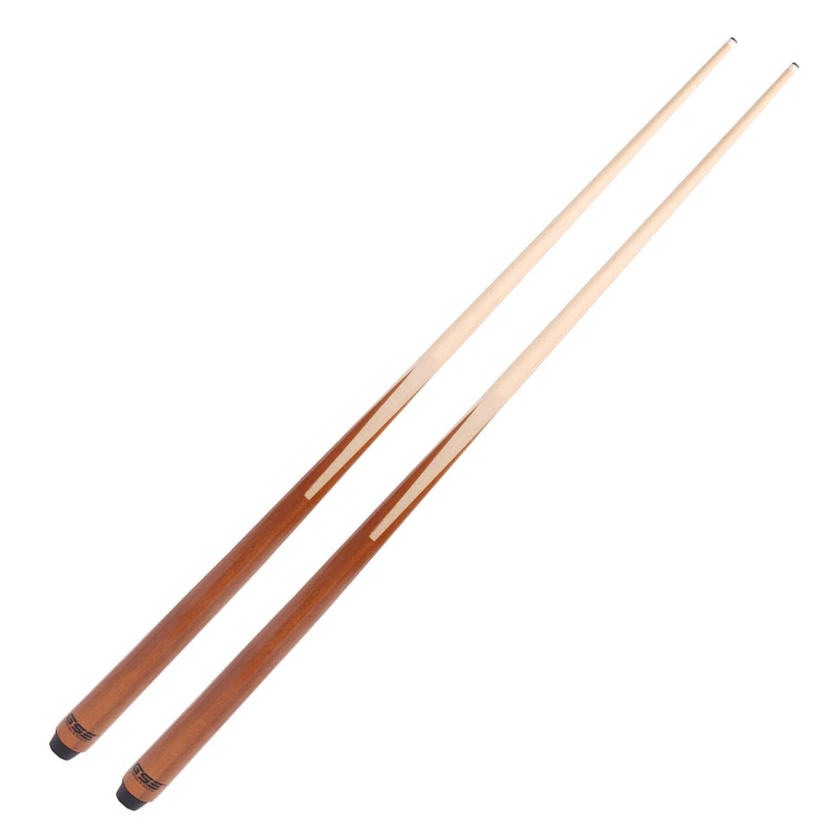 GSE Games & Sports Expert - 58" 1-Piece Canadian Maple Billiard Pool Cue Sticks, Hardwood House Bar Pool Cue - 2 Pack - Brown