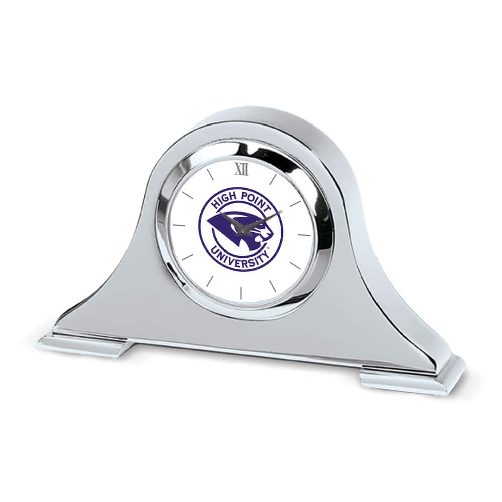 Jardine - High Point Panthers Logo Napoleon Desk Clock - Silver