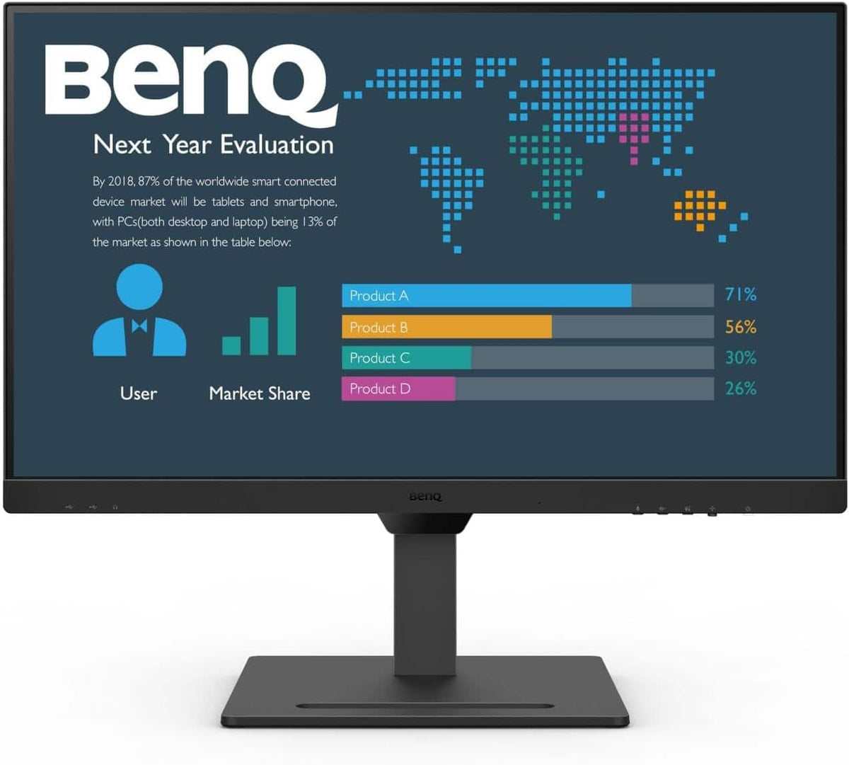 BenQ - Refurbished Excellent - BL2790QT 27" 2K QHD Monitor, 75Hz, 5ms, 16:9 Adjustment Capabilities, HDMI & Display Port - Black