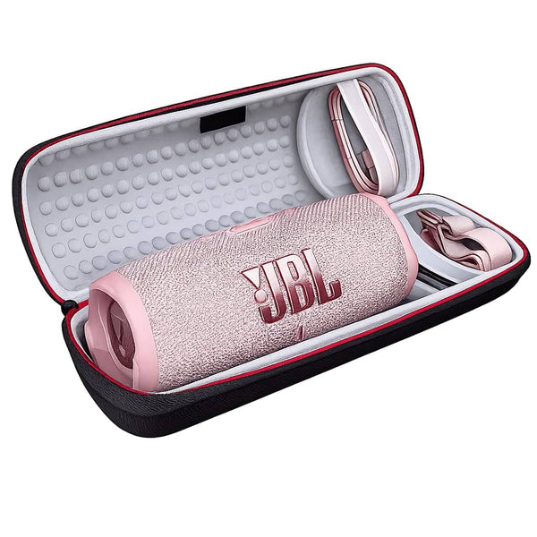 JBL - Charge 5 Portable Waterproof Bluetooth Speaker with Winguard Travel Case - Pink