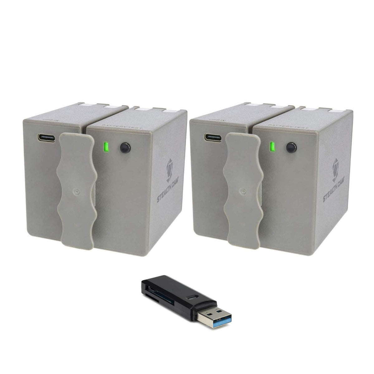 Stealth Cam - 360 Cam Max Cartridge Lithium Battery 2-Pack with Card Reader Bundle