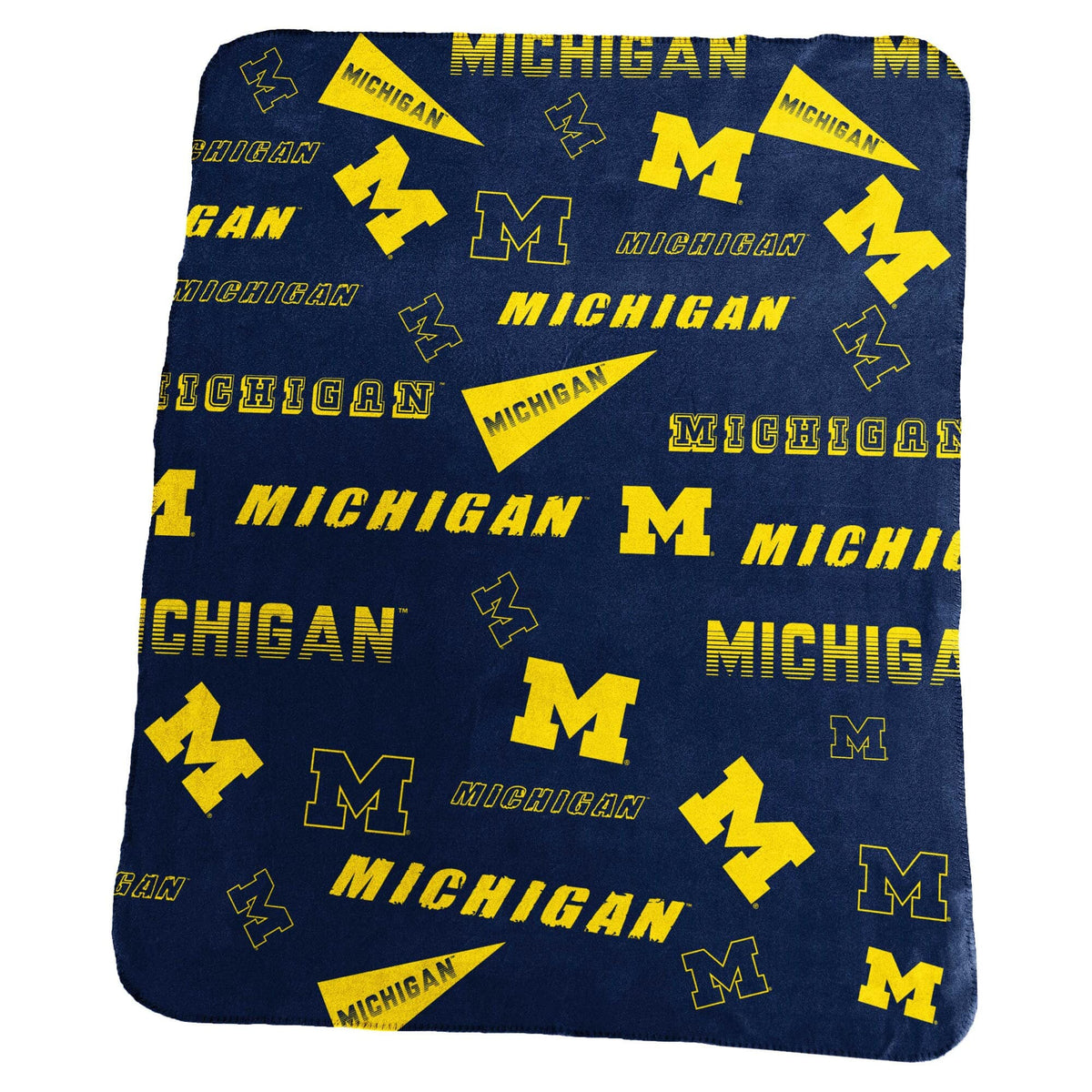 Logo Brands - Michigan Wolverines 50" x 60" Classic Fleece Blanket - Multicolor