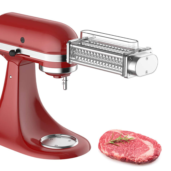 Gvode - Meat Tenderizer Attachment, Compatible with KitchenAid®, Stainless Steel, Easy Tenderizing - Silver