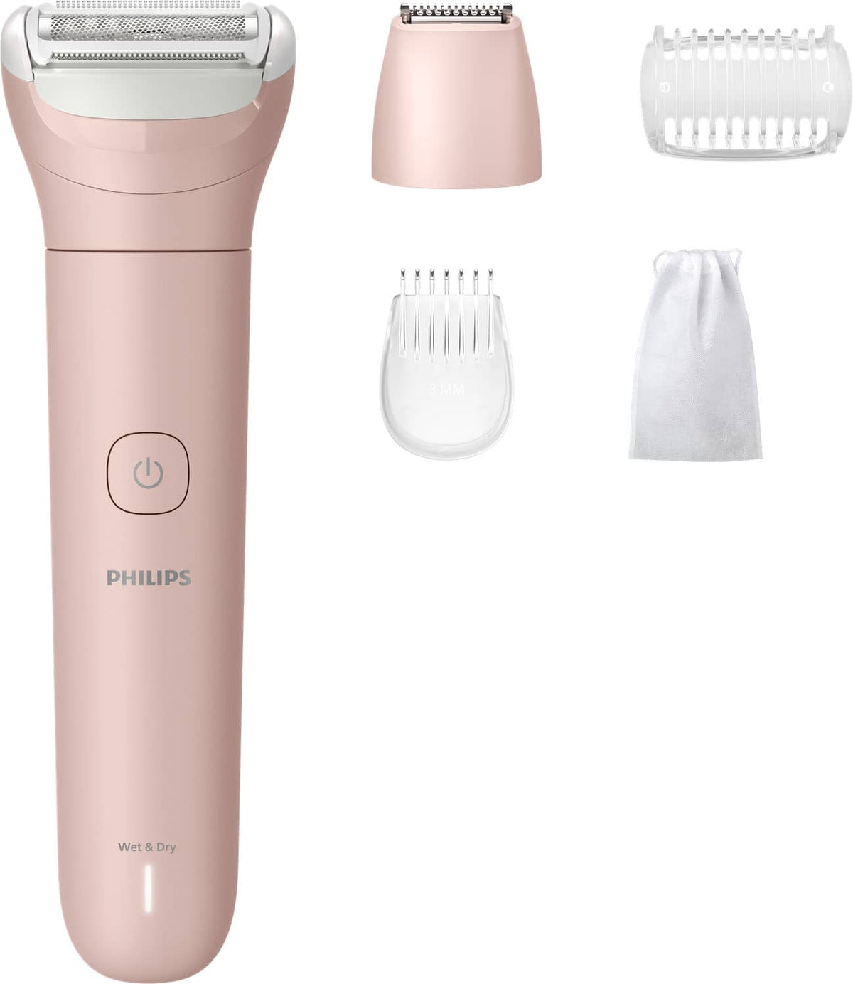 Philips - Lady Electric Shaver Series 6000 for Women - Cordless, Wet & Dry For Legs, Body & Bikini - Lychee Pink