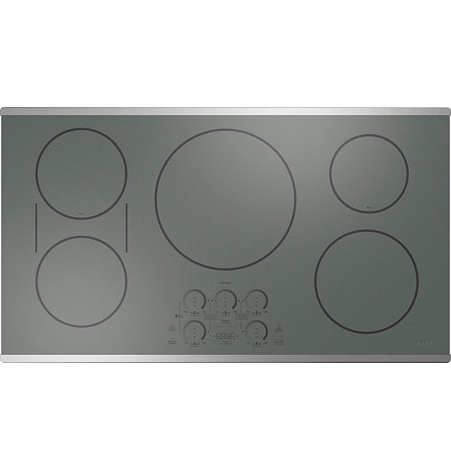 Front. Café - 36" Electric Built In Cooktop, Customizable - Stainless Steel.