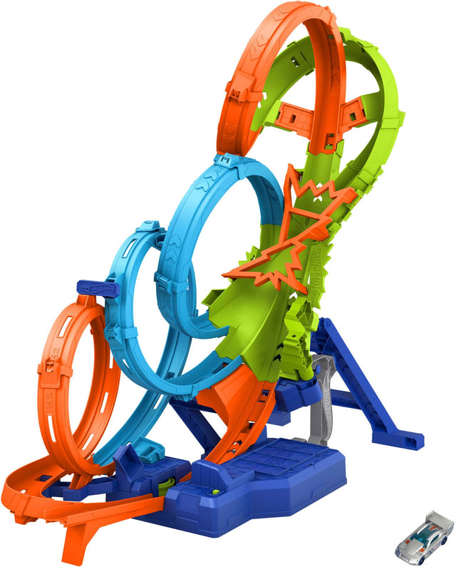 Front. Hot Wheels - 4-Loop Crash-Out Track Set.