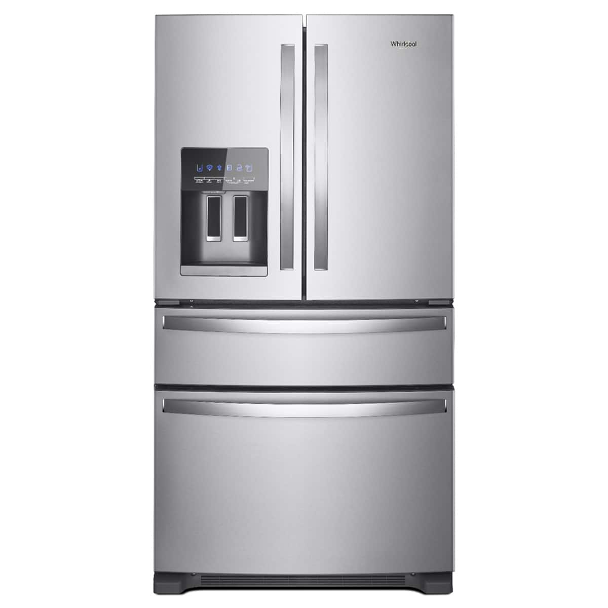 Whirlpool - 36 in. Wide 25 cu. ft. Wide French Door Bottom Mount Refrigerator with Two-Tier Freezer Storage - Stainless Steel
