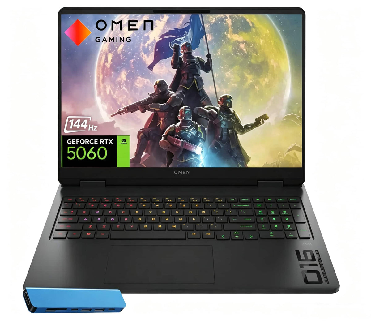 HP OMEN - Upgraded - OMEN 16 2025 Gaming Laptop - 16"WUXGA 144Hz - NVIDIA GeForce RTX 5060 - AMD Ryzen 9 8940HX - 32GB Memory - 1TB SSD - Shadow Black