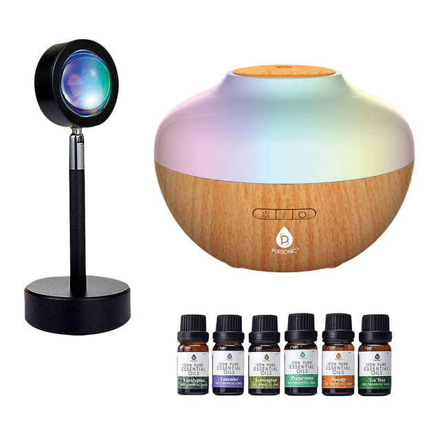 PURSONIC

100% PURE ESSENTIAL OILS

- Lavender
- Lemongrass
- Peppermint
- Orange
- Tea Tree
- Eucalyptus

100% PURE ESSENTIAL OILS

- Lavender
- Lemongrass
- Peppermint
- Orange
- Tea Tree
- Eucalyptus
