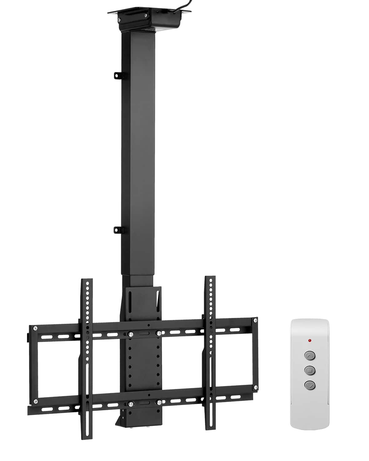 VEVOR - Motorized Ceiling TV Mount, TV Wall Mount for 32 to 55 Inch TV, with Max VESA 24 x 16 in, Fits TVs Up to 120 lbs - Black