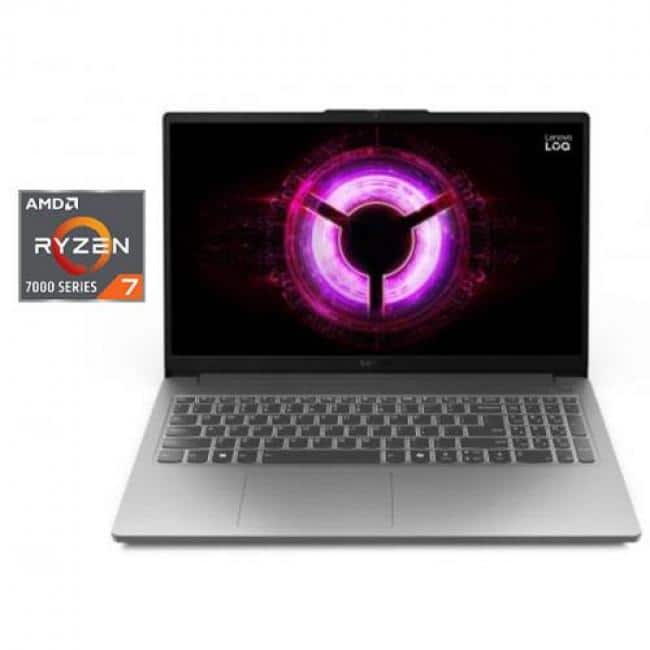 Lenovo - LOQ-E 15.6" FHD 144Hz AMD Ryzen 7 7735HS NVIDIA GeForce RTX 4050 Gaming Laptop 16GB DDR5 512GB SSD Luna - Gray