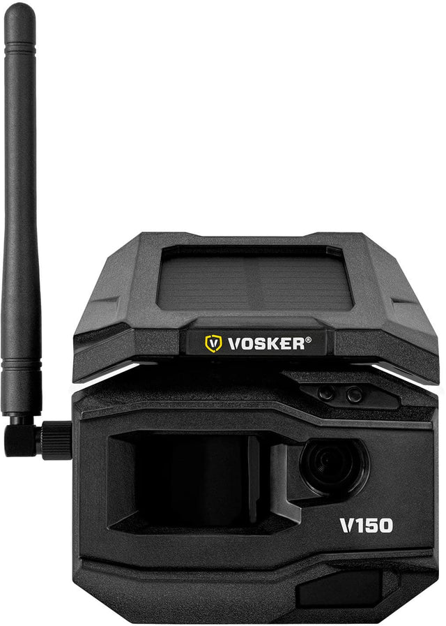 Front. Vosker - V150-V - Solar Powered LTE Cellular Outdoor Security Camera - Color by day, infrared by night.