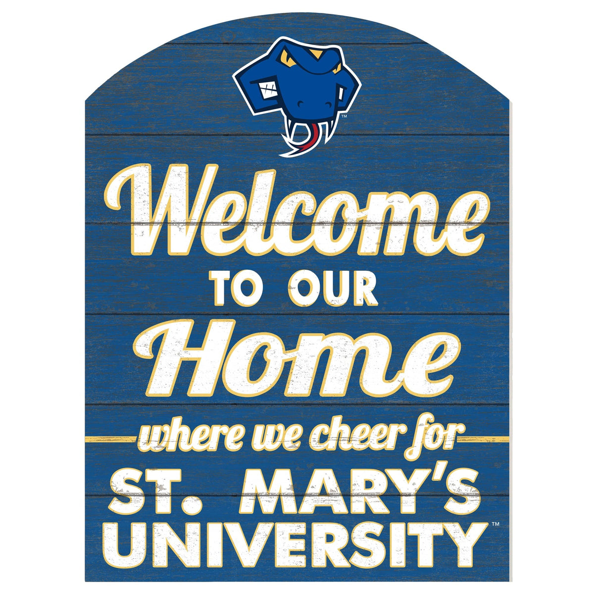 Jardine - St. Mary's University Rattlers 16" x 22" Indoor/Outdoor Marquee Sign - Blue