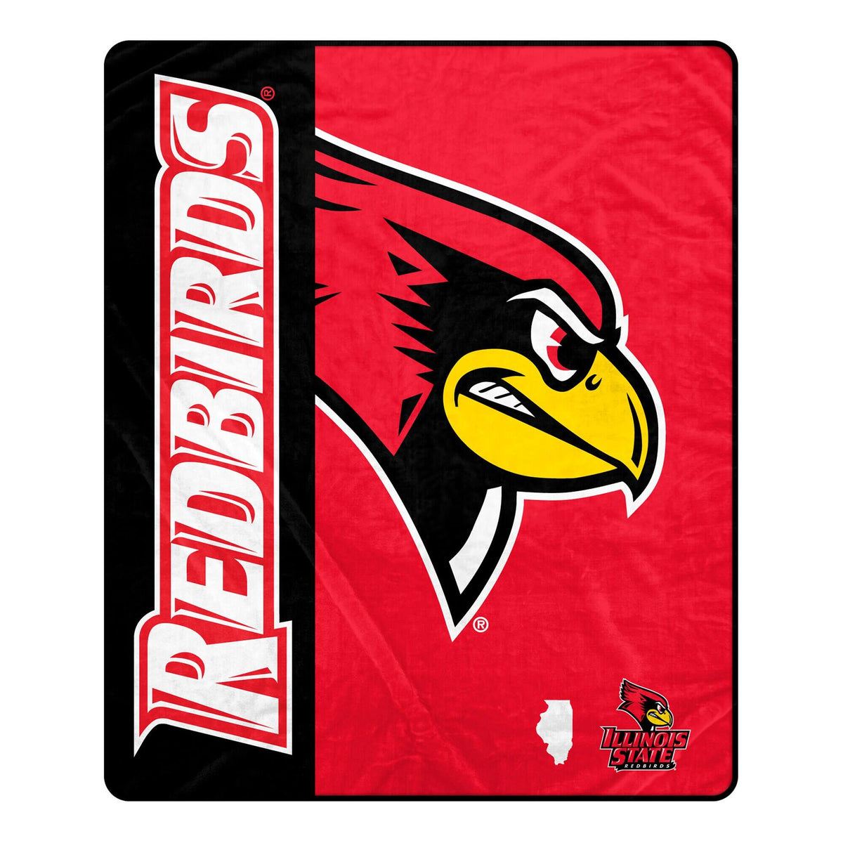 Pegasus - Illinois State Redbirds 50" x 60" Endzone Ultra Soft Throw Blanket - Multicolor