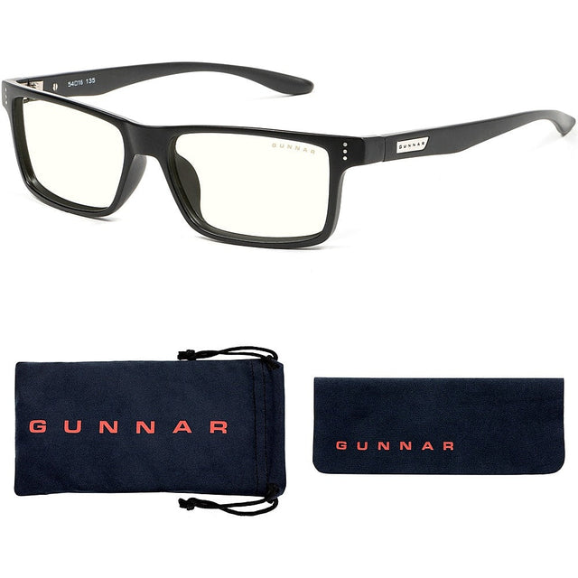 Front. GUNNAR - Blue Light Gaming & Computer Glasses -  Vertex - Onyx.