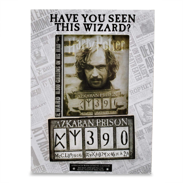 Have you seen this wizard?  
Harry Potter  
Azkaban Prison  
KY390  
Approach with extreme caution!  
Do not attempt to use magic against this man!