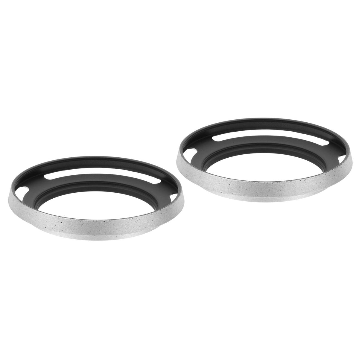 Unique Bargains - 2pcs 55mm Lens Hood, Universal Metal Thin Hollow Curved Screw-in Vented Lens Hoods for Fujifilm for Pentax - Silver