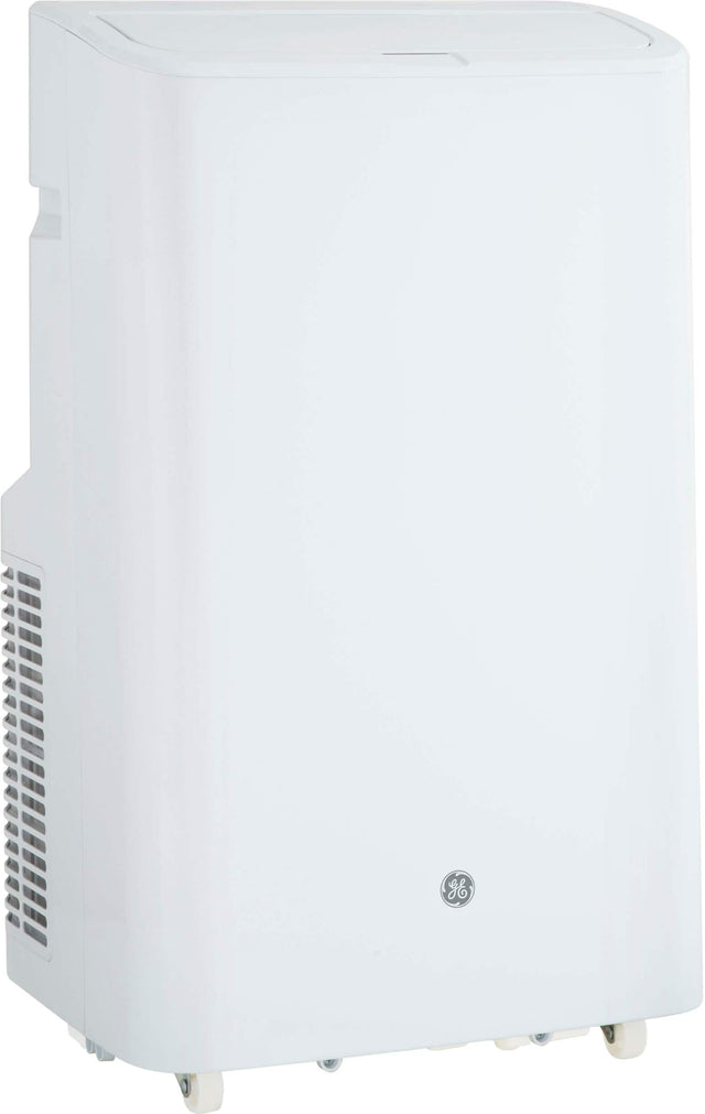 Front. GE - 350 Sq. Ft. 8,500 BTU Smart Portable Air Conditioner - White.