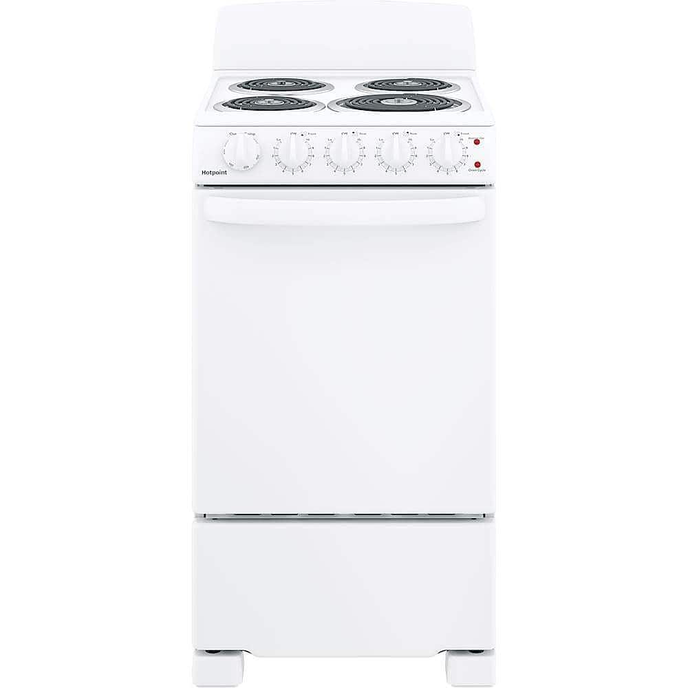 Hotpoint - 20 in. Wide 4 Elements 2.3 Cu. Ft. Freestanding Electric Range - White