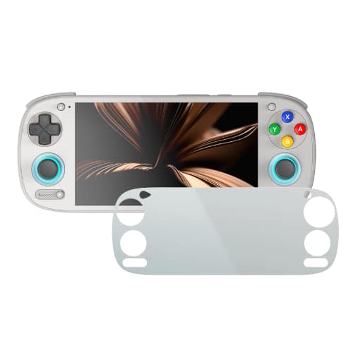 Front. Retroid Pocket - RP5 - 5.5" Touch Screen Retro Handheld Game Console, 8GB RAM, 128GB Storage, Includes Screen Protector, 16Bit - 16Bit.