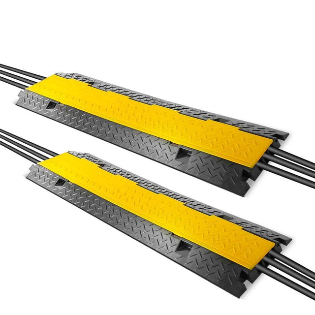 Front. Pyle - Pyle Ramp-3 Channel Rubber Floor Cord Concealer-Heavy Duty Cable Protector.