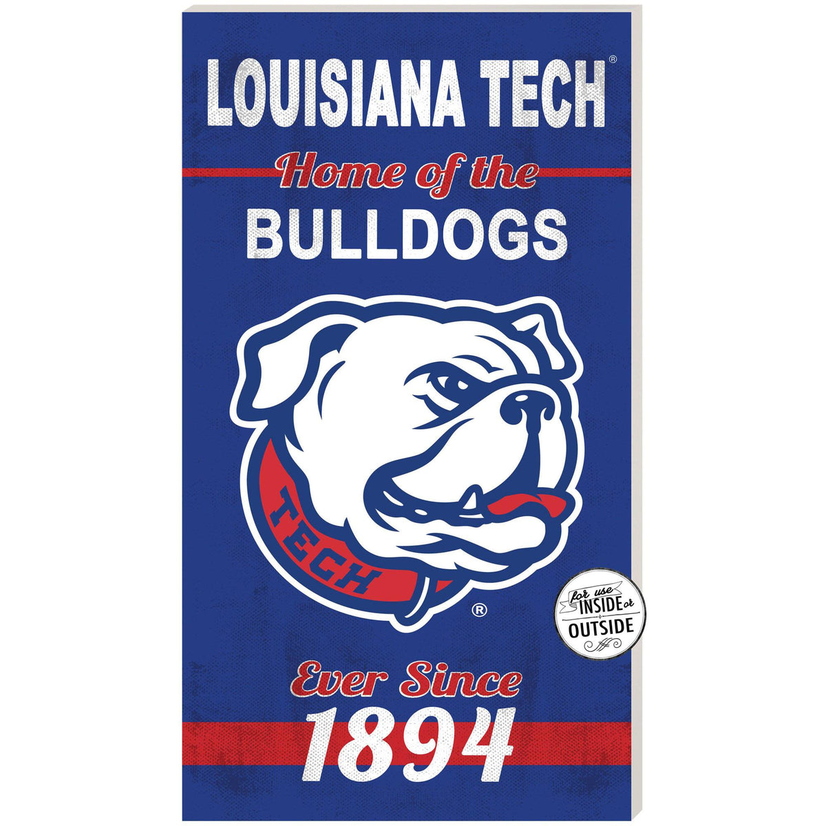 Jardine - Louisiana Tech Bulldogs 11'' x 20'' Home Of The Sign - Blue