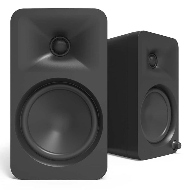 Front. Kanto - Kanto ORA4 Powered Bluetooth Desktop Speakers - Pair - Black.