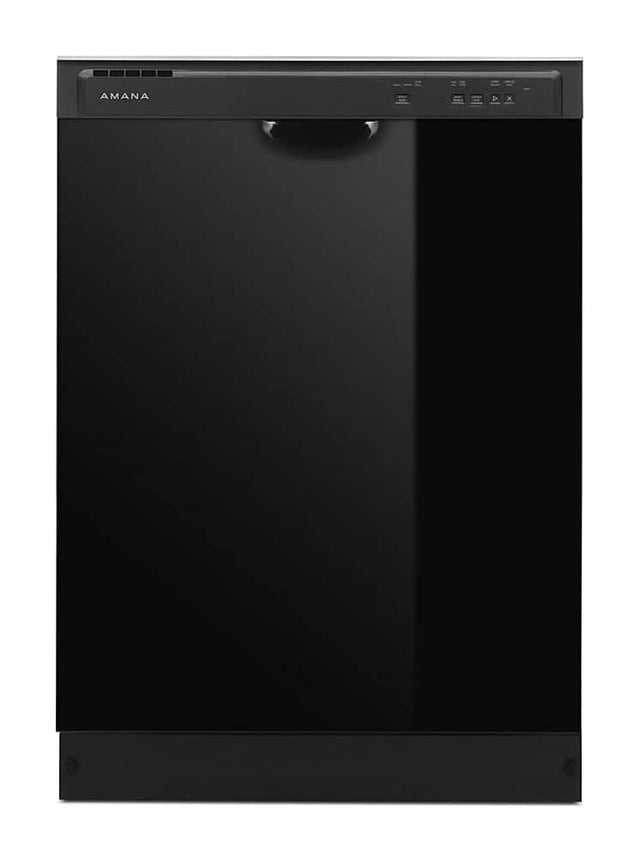 Front. Amana - Front Control Built-In Dishwasher with Triple Filter Wash and 59 dBa - Black.