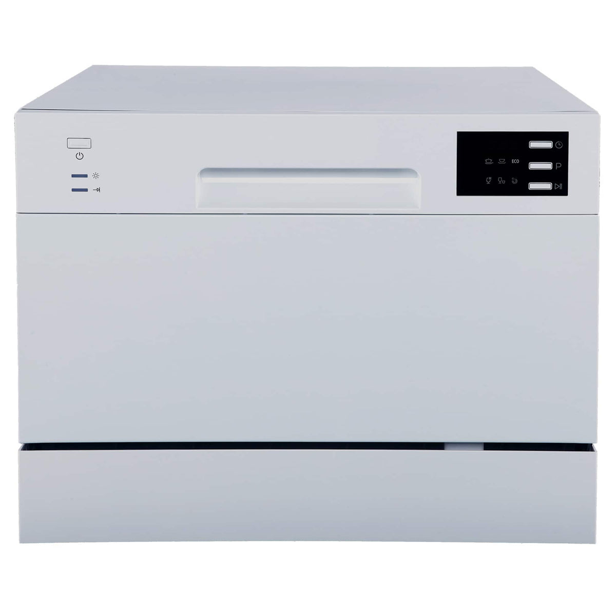 SPT - 21 in. Portable Countertop 120-Volt Dishwasher with 6 Cycles with 6 Place Settings Capacity - Silver
