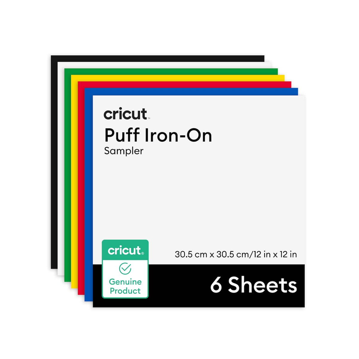 Cricut - Puff Iron-On, Classics Sampler - 12 in x 12 in (6 ct)