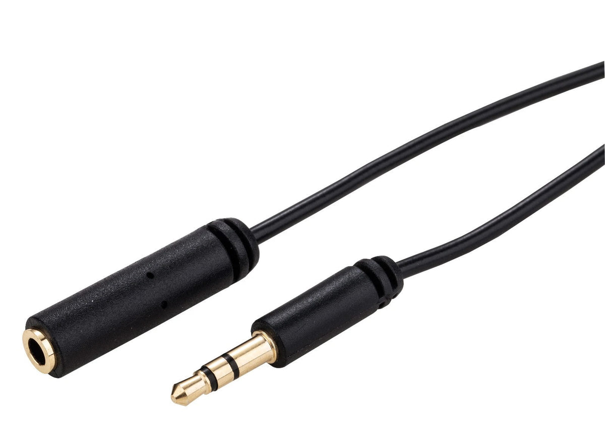 Cables Direct Online - 25FT 3.5mm Headphone Extension Cable Male to Female Stereo Audio Aux Extender for iPhone iPad Smartphones Tablet Headset - Black