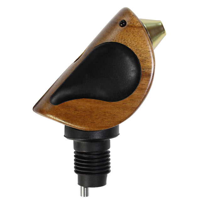 Front. Songbird Specialties - "Singing" Wine Bottle Pourer, Black - Brown, Black.