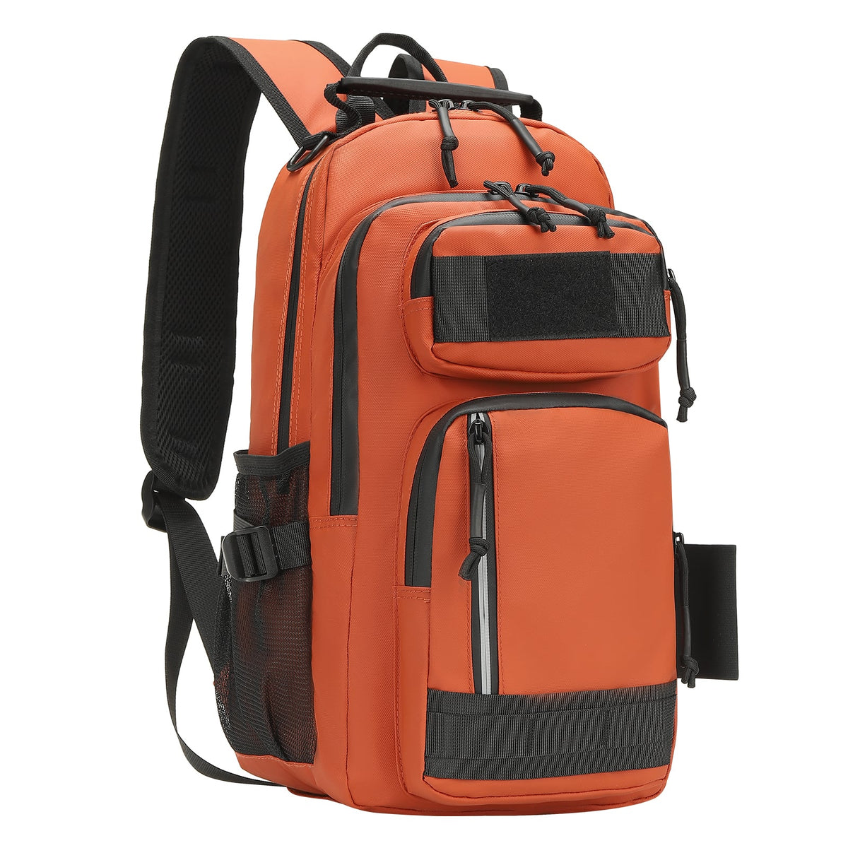 Unique Bargains - 35L Fishing Backpack with Rod Holder Waterproof Tackle Backpack Sling Crossbody Fishing Bag for Fishing Camping Hiking - Orange